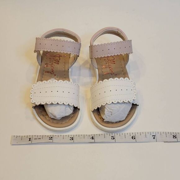 Jellypop Toddler Girls Lil Valonia Sandal Size 5M White/Pink - Picture 7 of 9